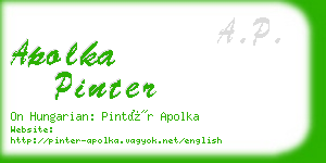 apolka pinter business card